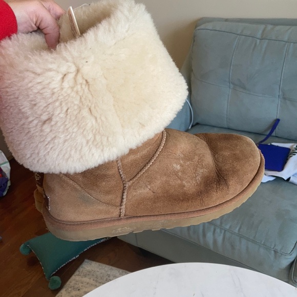 tall uggs folded down